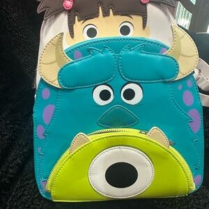 Loungefly Blue and Green Monster Bag